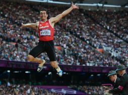 Rivera mostró fallas en su técnica, al quedarse con 7.42 metros al final de tres saltos. AFP  /