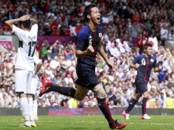 Maya Yoshida celebra su gol, el segundo del partido ante los egipcios. REUTERS  /