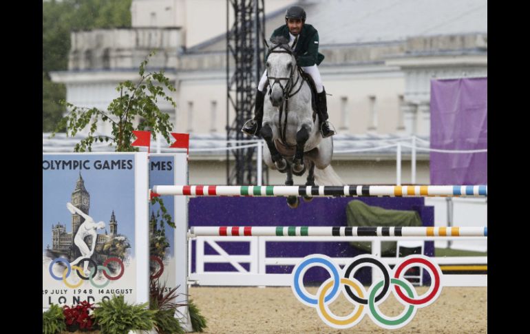 Prince Abdullah Al Saud ('Davos'), miembro del equipo árabe, durante la competencia. REUTERS  /