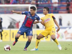 El paraguayo Osvaldo Martínez (i) marcó el segundo tanto de Atlante. MEXSPORT  /