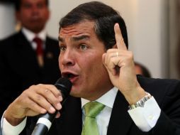 El presidente ecuatoriano, Rafael Correa, como director nacional del movimiento AP, declaró 'vigilia ciudadana'. EFE  /