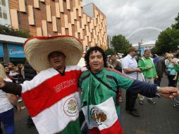 Los aficionados mexicanos llegaron en buen número a Wembley. NTX  /