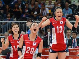 Las jugadoras surcoreanas celebran su victoria ante Italia. AFP  /