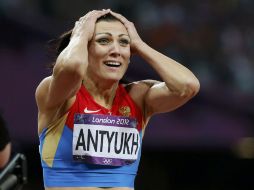 Antyukh, incrédula tras ganar el primer lugar en Londres 2012. REUTERS  /