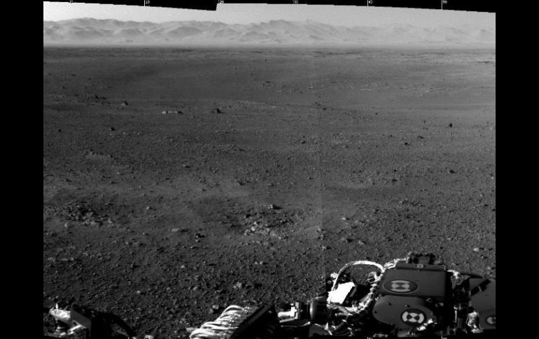 Imagen del cráter marciano tomada por el explorador Curiosity. EFE  /