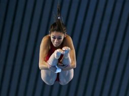 La mexicana, en una de sus ejecuciones de la semifinal. REUTERS  /