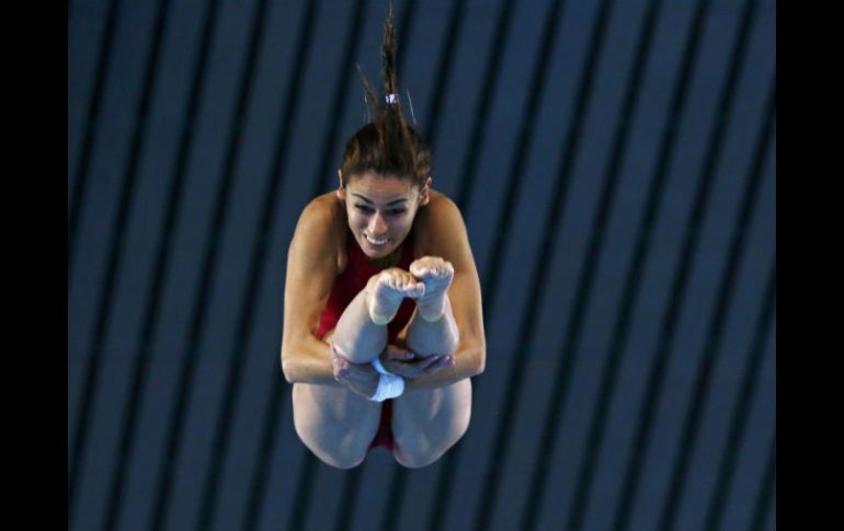 La mexicana, en una de sus ejecuciones de la semifinal. REUTERS  /