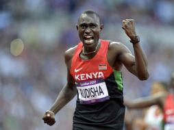 El nuevo récord de Rudisha en los 800 metros es de un minuto, 40 segundos y 91 centésimas. AFP  /