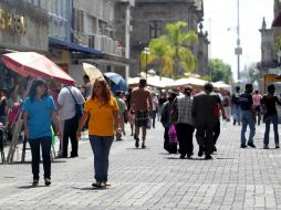 En la imagen calles aledañas a Plaza Guadalajara están libres de ambulantaje.  /