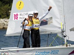 Belcher y Page se manifiestan felices por su medalla dorada. REUTERS  /