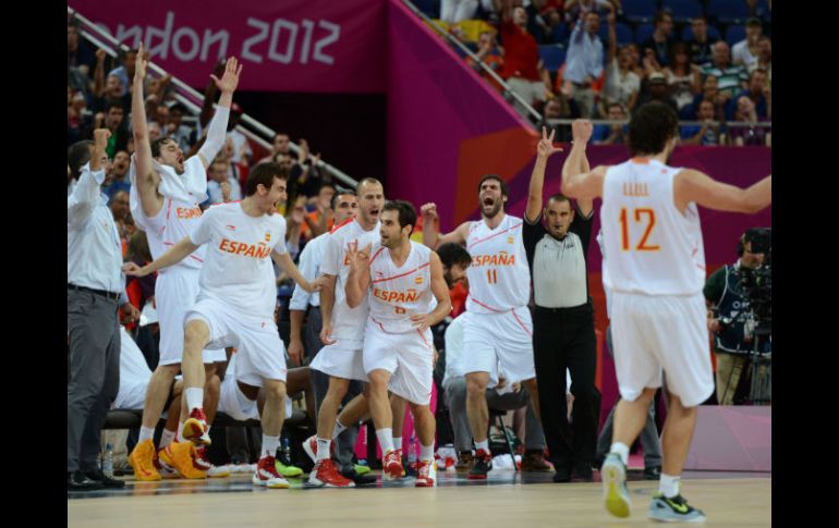 Los españoles celebran su segunda final consecutiva en Juegos Olímpicos. AFP  /