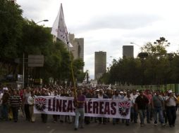 Manifestación en el Distrito Federal, las grandes concentraciones dificultan el tráfico. ARCHIVO  /