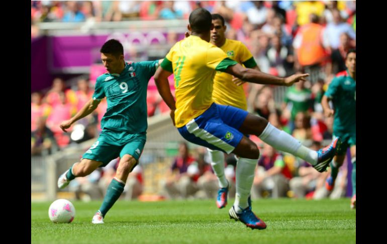 Peralta anotó el primer gol a los 30 segundos de juego. AFP  /