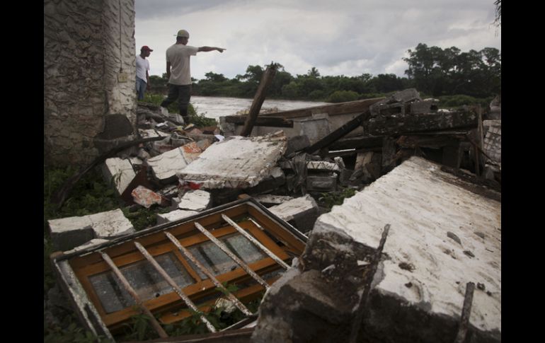 Una vivienda afectada por el huracán en Jampa, Veracruz. AP  /