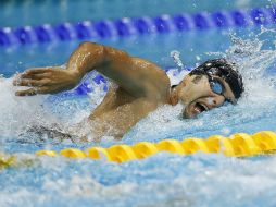 Soto, durante la prueba de natación. EFE  /