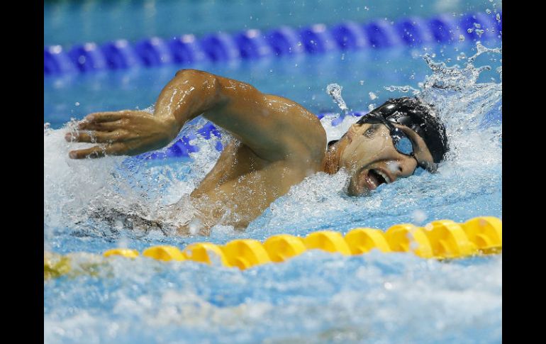 Soto, durante la prueba de natación. EFE  /