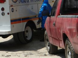 La camioneta con los cuerpos fue abandonada en la carretera a  Zacatecas. ARCHIVO  /