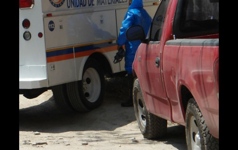 La camioneta con los cuerpos fue abandonada en la carretera a  Zacatecas. ARCHIVO  /