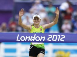 Con su victoria en la prueba 302 de Londres 2012, Asadauskite cierra el telón deportivo de estos Juegos Olímpicos. AP  /