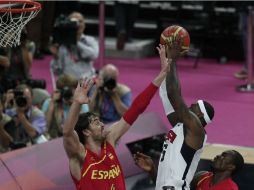 Acciones donde EU conquistó la medalla de oro en el basquetbol varonil de los Juegos Olímpicos de Londres 2012. NTX  /