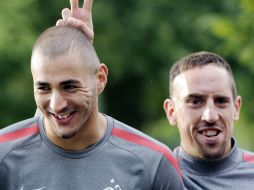 Los futbolistas Franck Ribéry (d) y Karim Benzema  /