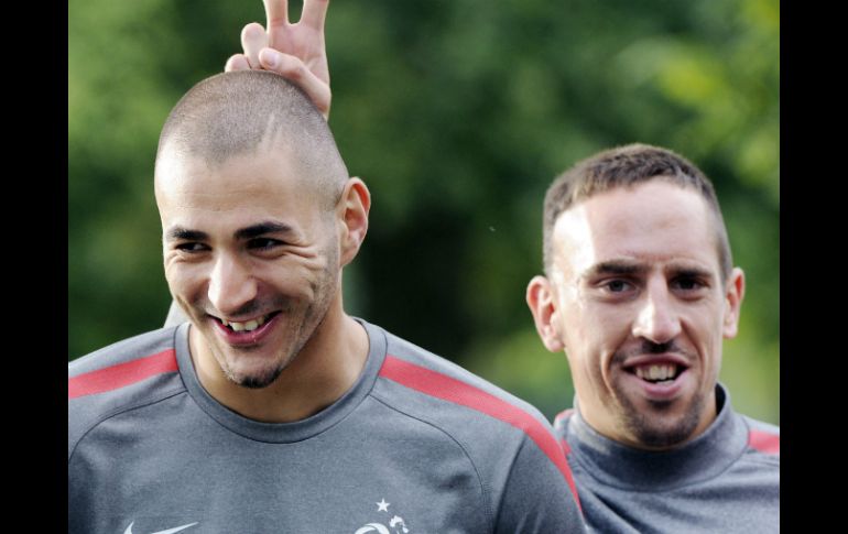 Los futbolistas Franck Ribéry (d) y Karim Benzema  /