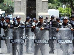 Las calles de Bucareli, Abraham González y Atenas permanecen resguardadas por elementos de la Policía Federal. ARCHIVO  /