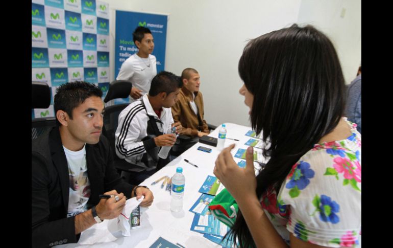 Los campeones olímpicos Marco Fabián, Miguel Ponce y Jorge Enríquez.  /