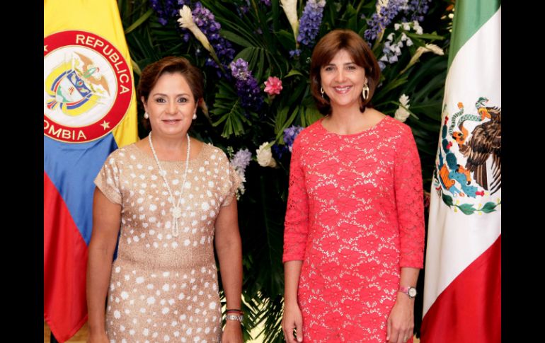 La canciller de Colombia, María Holguín (d), y de México, Patricia Espinosa, esperan concretar nuevos acuerdos entre ambas naciones.EFE  /