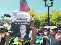 Ayer en Quito hubo una manifestación de apoyo a Julian Assange. AFP  /