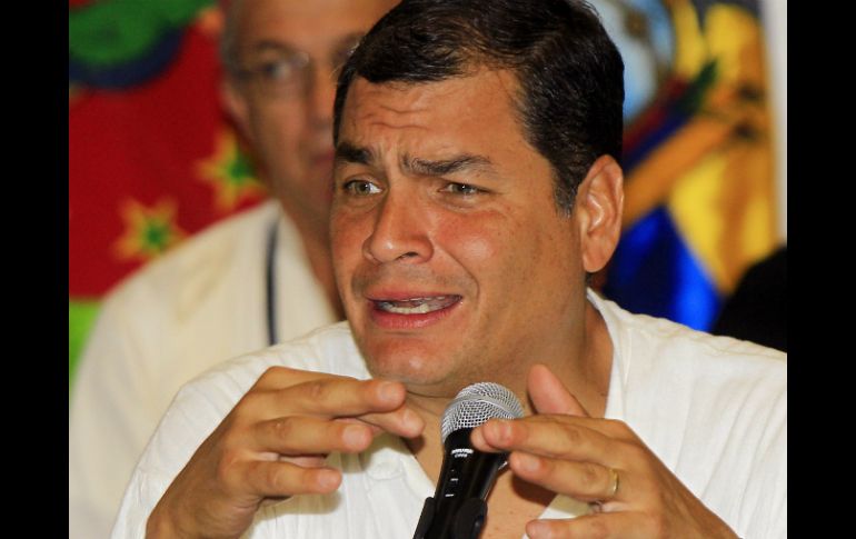 El mandatario ecuatoriano, Rafael Correa, espera el respaldo total de la OEA ante la amenaza británica. ARCHIVO  /