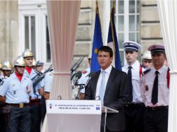 El ministro francés del Interior, Manuel Valls dando su discurso durante el evento. AFP  /