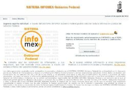 El portal Infomex permite la consulta de las bases de datos de las solicitudes de información a la APF. ESPECIAL  /