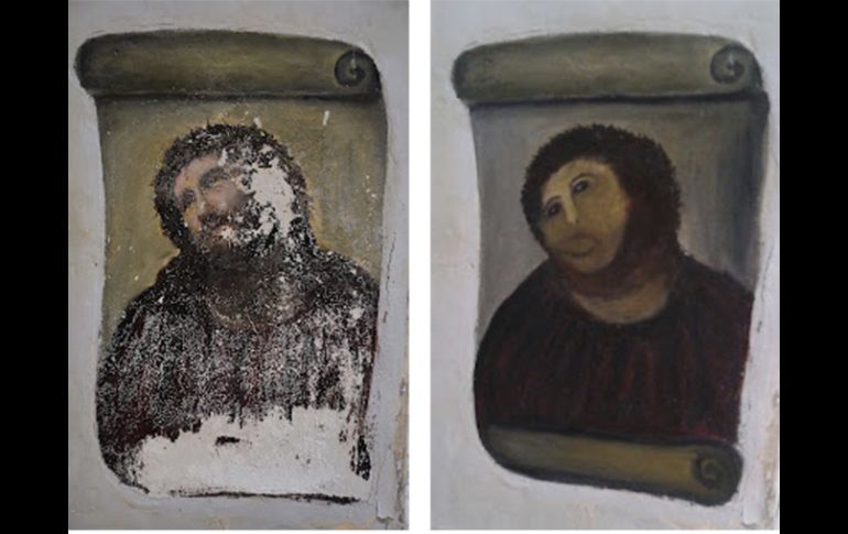 El término hace referencia a una imagen encontrada recientemente de un eccehomo del S. XX, que fue restaurado. REUTERS  /