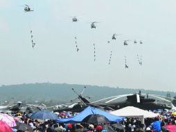 Insólita exhibición de la Fuerza Aérea Mexicana. NTX  /