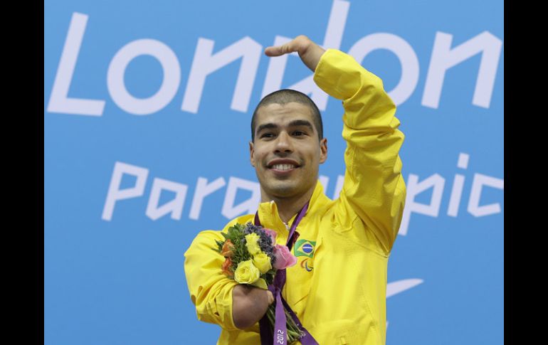 Daniel Dias de brasil se impuso con récord del mundo en los 50 metros libres. AP  /