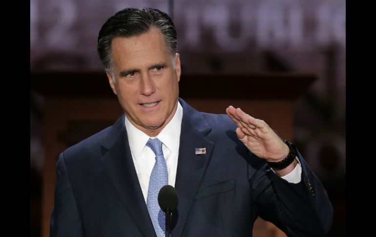 El candidato presidencial republicano Mitt Romney, durante la convención de su partido en Tampa, Florida. AP  /