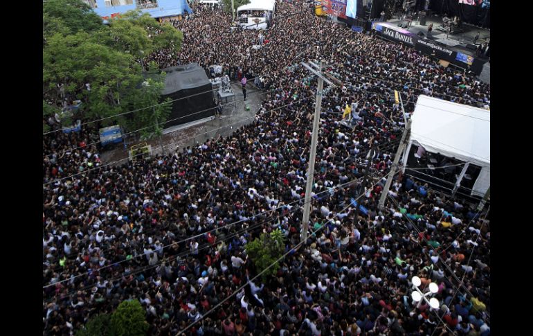 Vista del Paseo Chapultepec, donde se llevó a cabo el Festival 212 RMX.  /