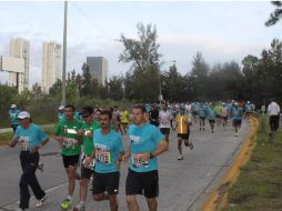 Los corredores se esforzaron durante toda la carrera.  /