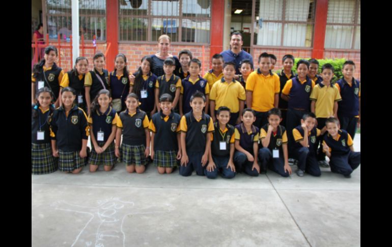 Los chicos de la escuela Federal ''Juana de Azbaje''.  /