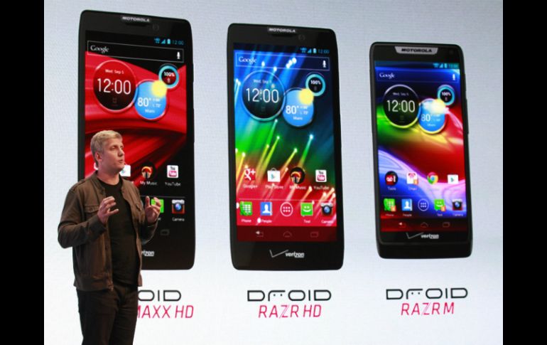 La presentación de los modelos de Motorola, llamados Droid Razr M, Droid Razr HD y Droid Razr Maxx. ARCHIVO  /