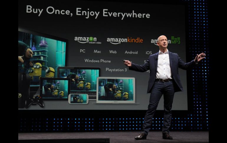 Jeff Bezos, CEO de Amazon, en la presentación de las nuevas Kindle. EFE.  /