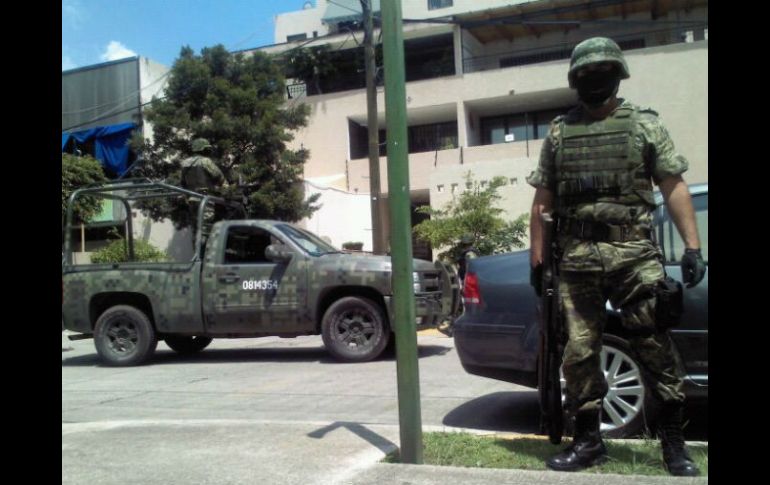 Elementos militares llevan a cabo dos operativos, uno en Providencia y otro en Zapopan.  /