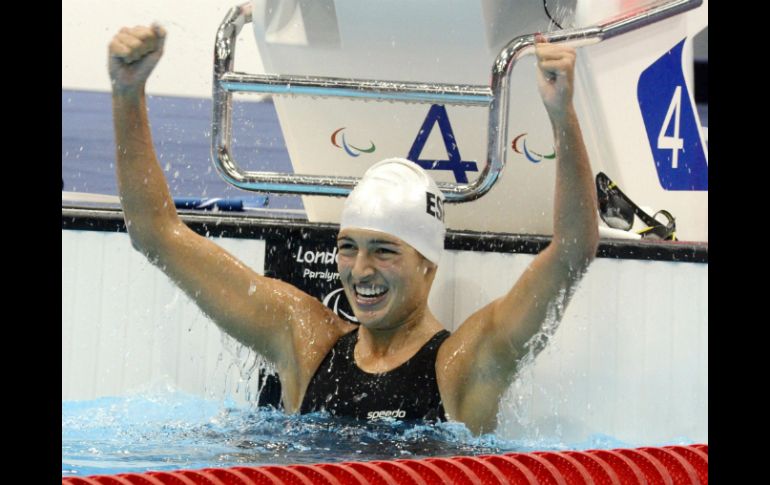 La nadadora paralímpica Michelle Alonso (clase S14) le dio a España su primera medalla de oro en la natación. EFE  /