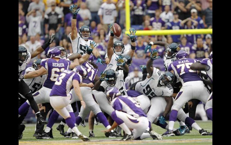 Acción del gol de campo de Blair Walsh que definió el partido. REUTERS  /