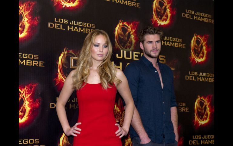 Jennifer Lawrence y Liam Hemsworth, protagonistas de ''Los juegos del hambre''. ARCHIVO  /