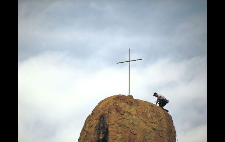 Justo. Los amantes de la escalada quedan fascinados cuando conocen las condiciones de este lugar.  /