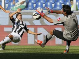 Acción del partido entre el Génova y la Juventus. AFP  /