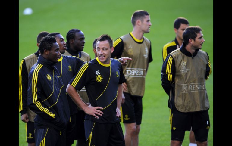 El Chelsea entrena para para su próximo partido en Londres, ante Juventus de Turín. AFP  /