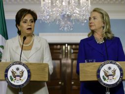 Patricia Espinosa se reunió con Hillary Clinton en Estados Unidos. AP  /